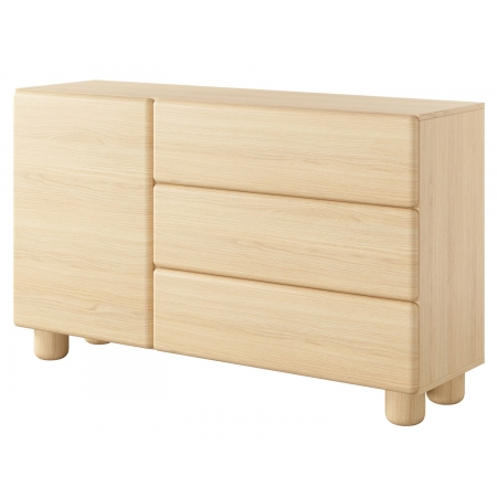Komoda 130 cm 1-drzwiowa z szufladami LUGO dąb vicenza